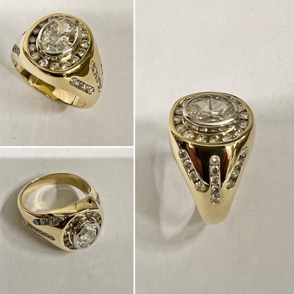 ladies 18ct yellow gold signet ring