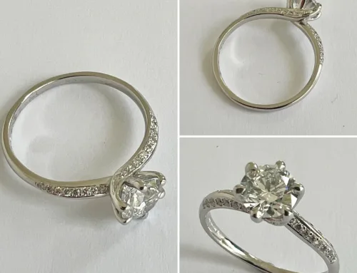 A beautiful diamond set twisted shank engagement ring